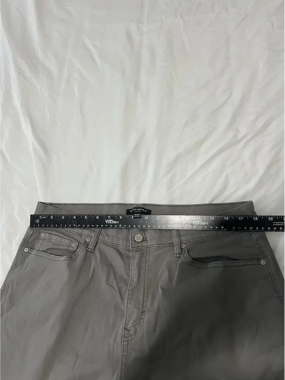 Banana Republic The Traveler Pants Mens 38x32 Gray stretch Slim Fit 132